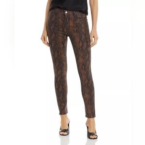 PAIGE Hoxton Ankle Jeans in Coated Brown Snake Exclusive Bloomingdale’s New 26